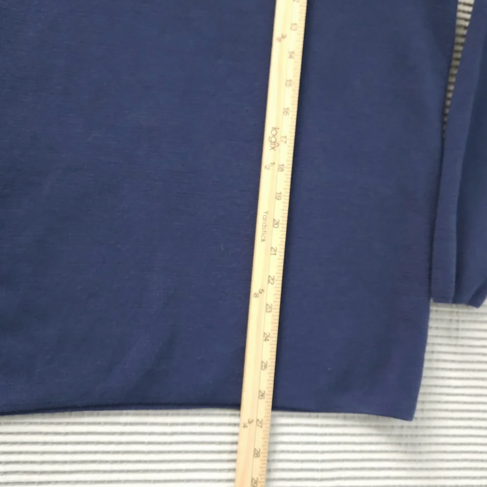 Frank‎ And Oak Navy Quarter Zip Sweater Large 100% Mercerized Cotton Minimal